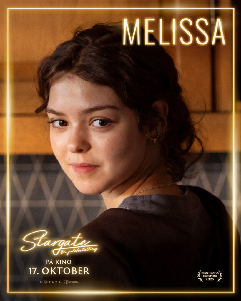 Melissa, 16 år, en jente med brunt hår og brune øyne. Hun er storesøsteren fra filmen stargate.