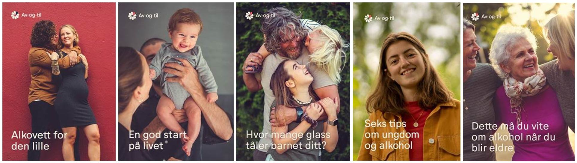 Bilder av ulike omslag til brosjyrer kommunene kan motta.