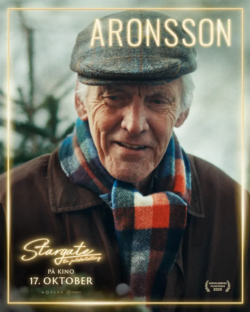 Portrett av eldre herre med sixpence, det er karakteren Aronsson i filmen Stargate.