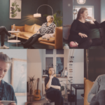 Collage av deltakerne i serien; Mats (28), Liss (59) og Marina og Espen (begge 53)
